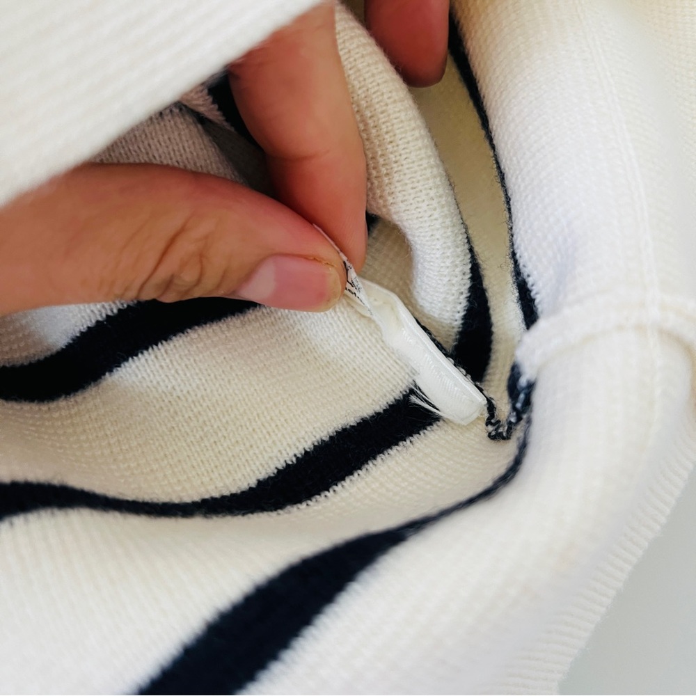 Sezane Striped Betty Cardigan, Size L - Picture 5 of 6
